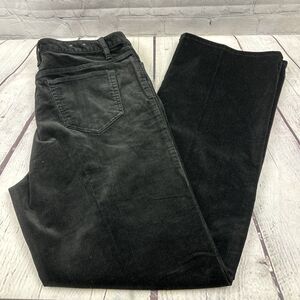 Eddie Bauer Pants Womens 14 Black Corduroy‎ Straight Leg Stretch 36X31